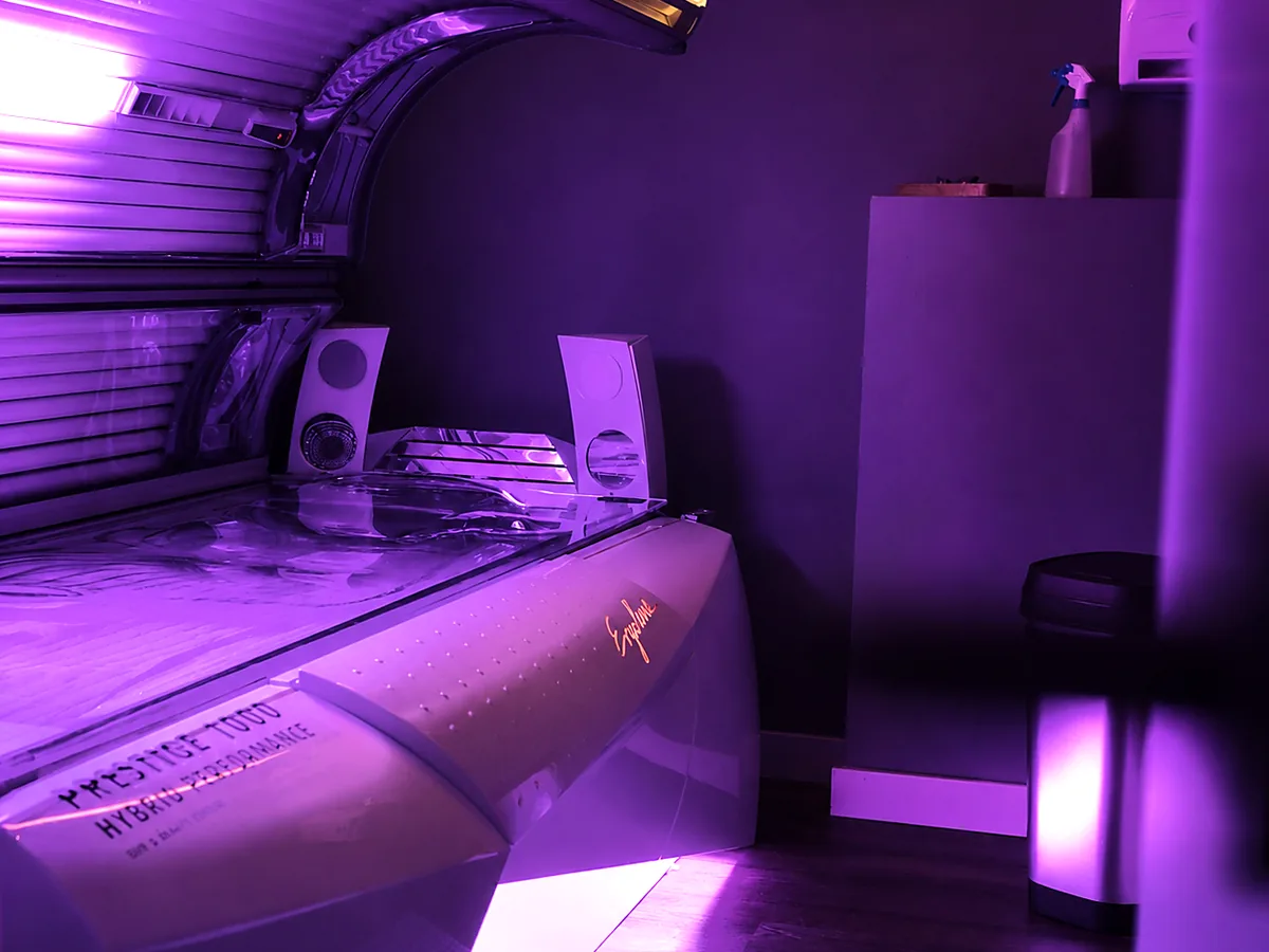 Solarium-Raum im Lila Fitness Studio